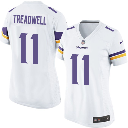 Women's Elite Laquon Treadwell Nike Jersey White Road - #11 NFL Minnesota Vikings